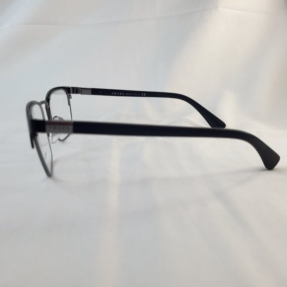 Prada PR 54TV 1BO1O1 Rx-able Men's Eyeglasses Matte Black Made in Italy NEW - Picture 4 of 7